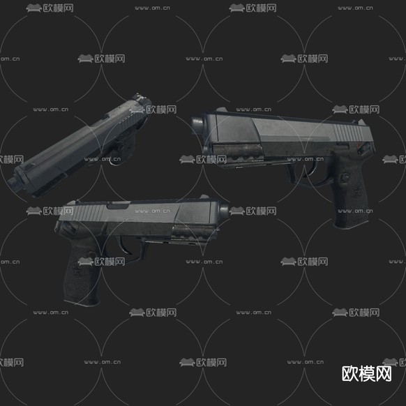 现代QSZ92式半自动手枪免费3d模型下载