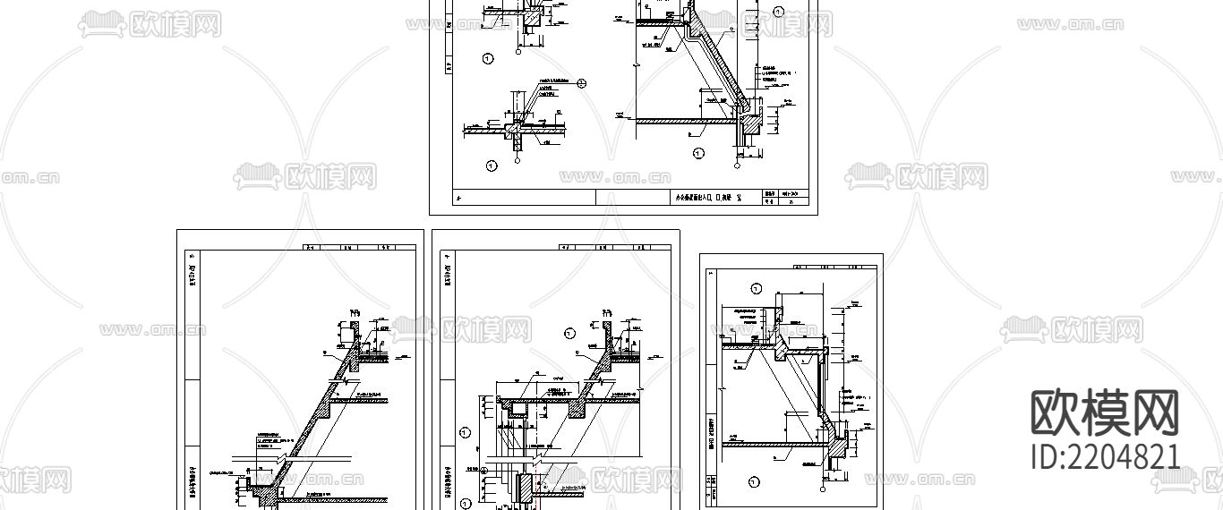 办公楼墙身CAD大样图下载（渲染图1）