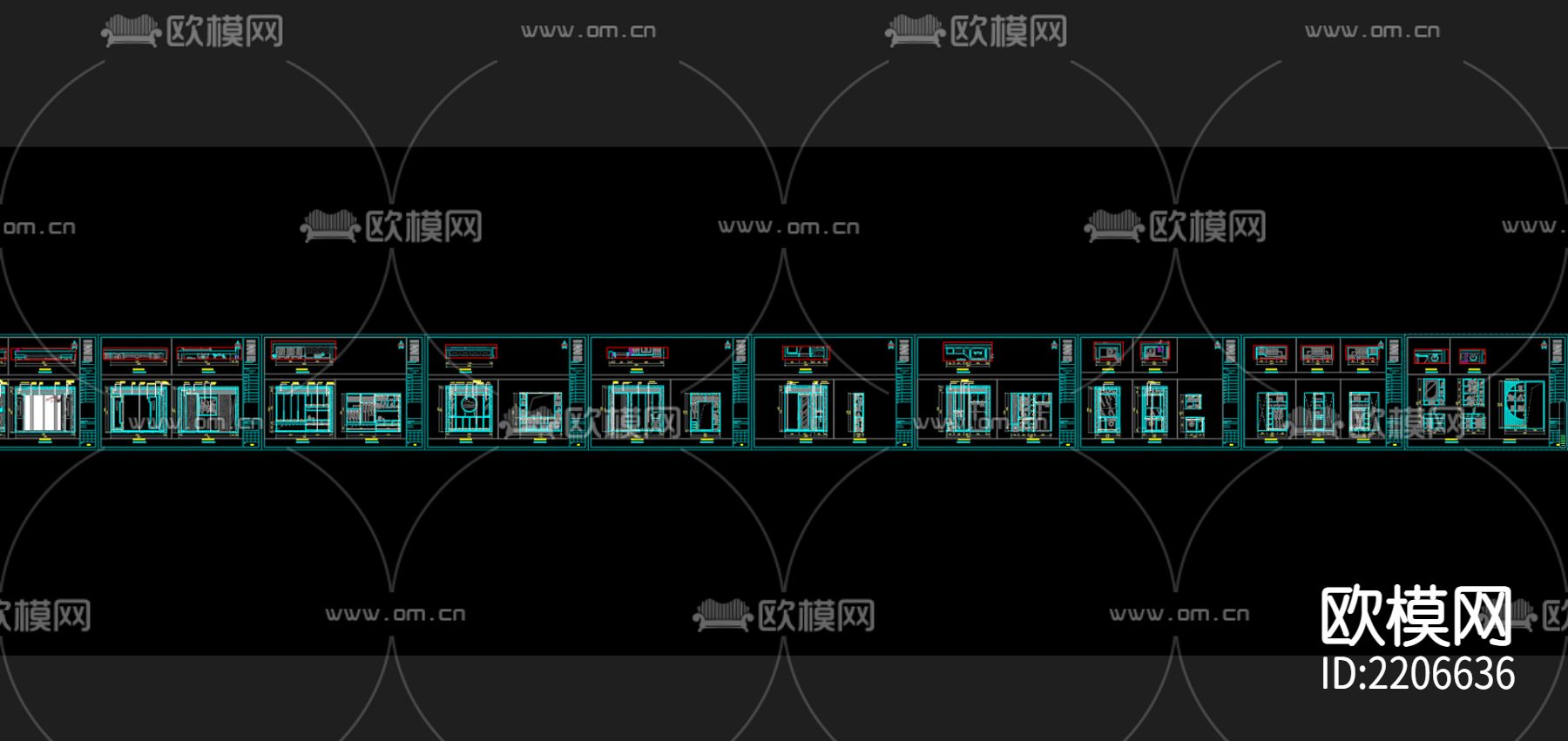 室内设计cad施工图下载（渲染图6）