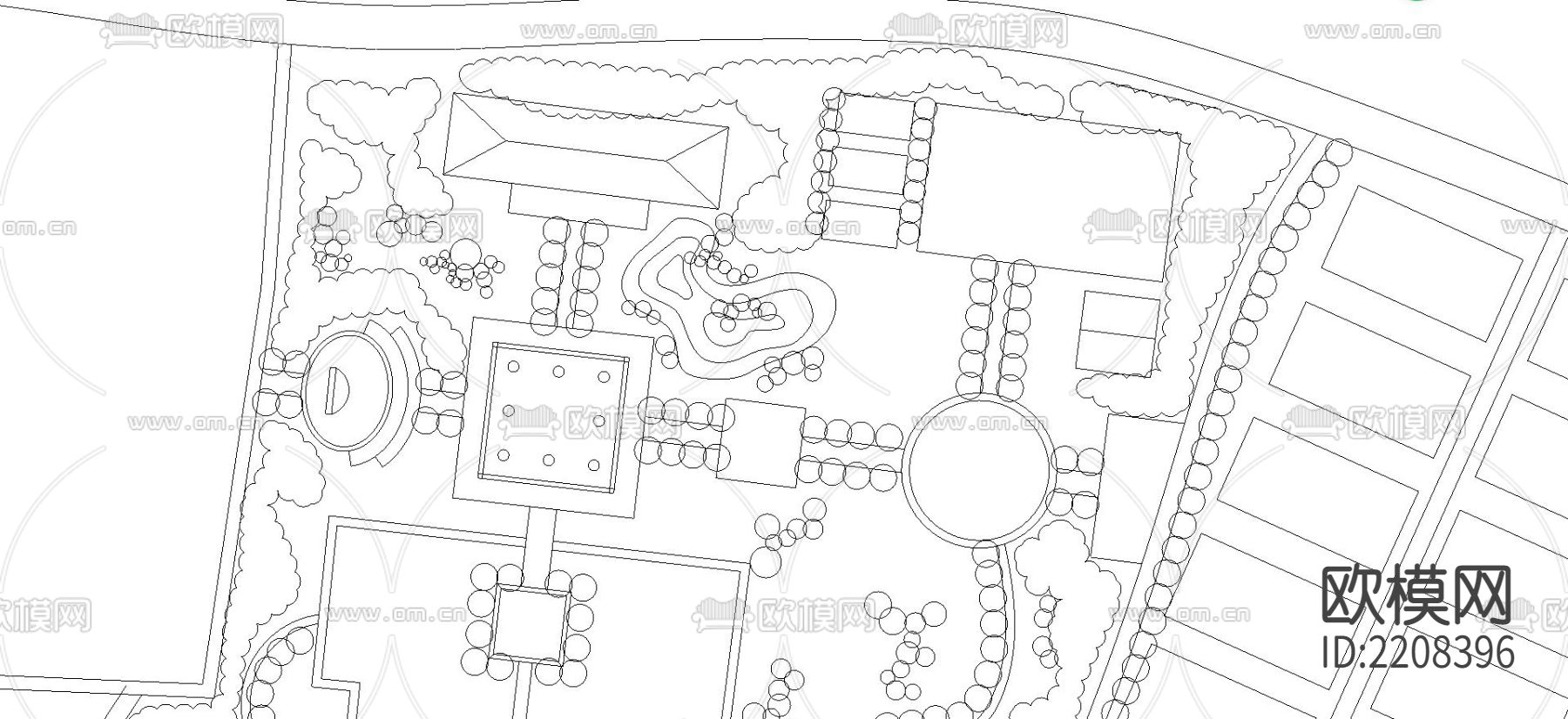度假村方案cad图库下载（渲染图2）