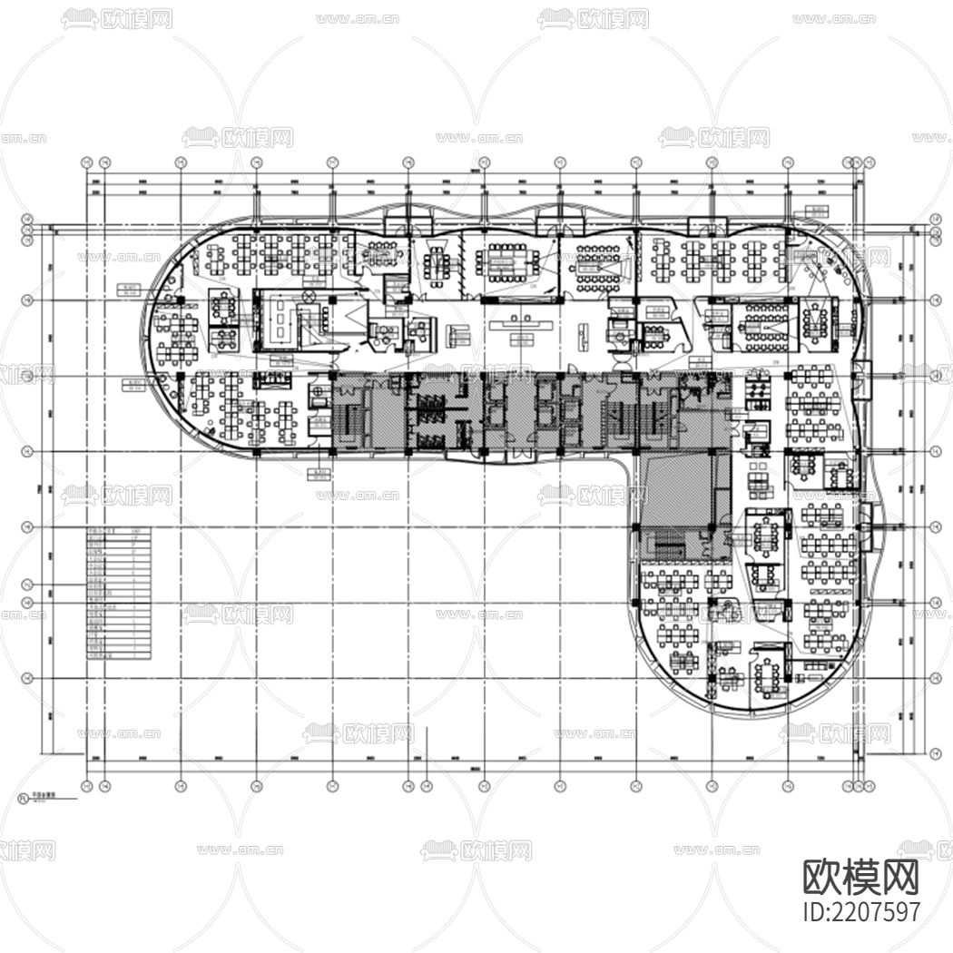 办公室 办公楼效果ad施工图下载（渲染图5）