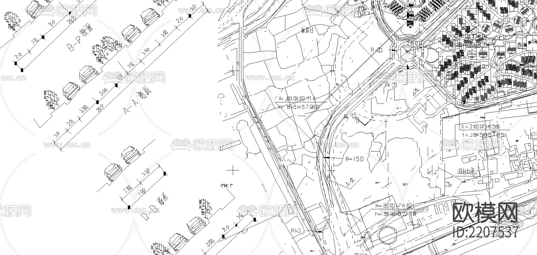 逸泉山庄总规划ad施工图下载（渲染图1）