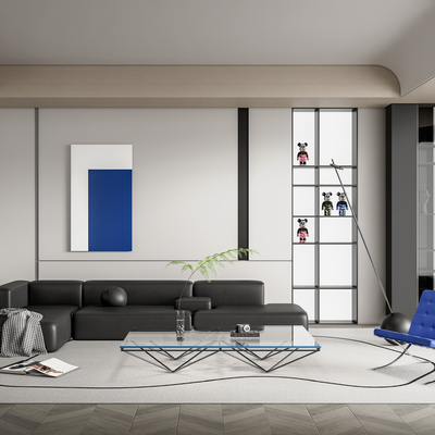 现代客厅su模型