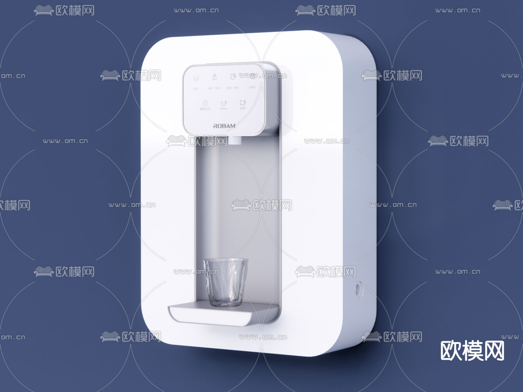 现代饮水机直饮机su模型