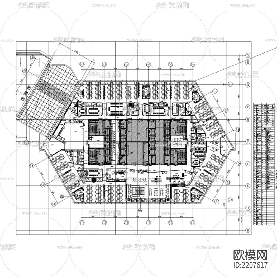 办公室 办公楼效果图cad施工图下载（渲染图1）