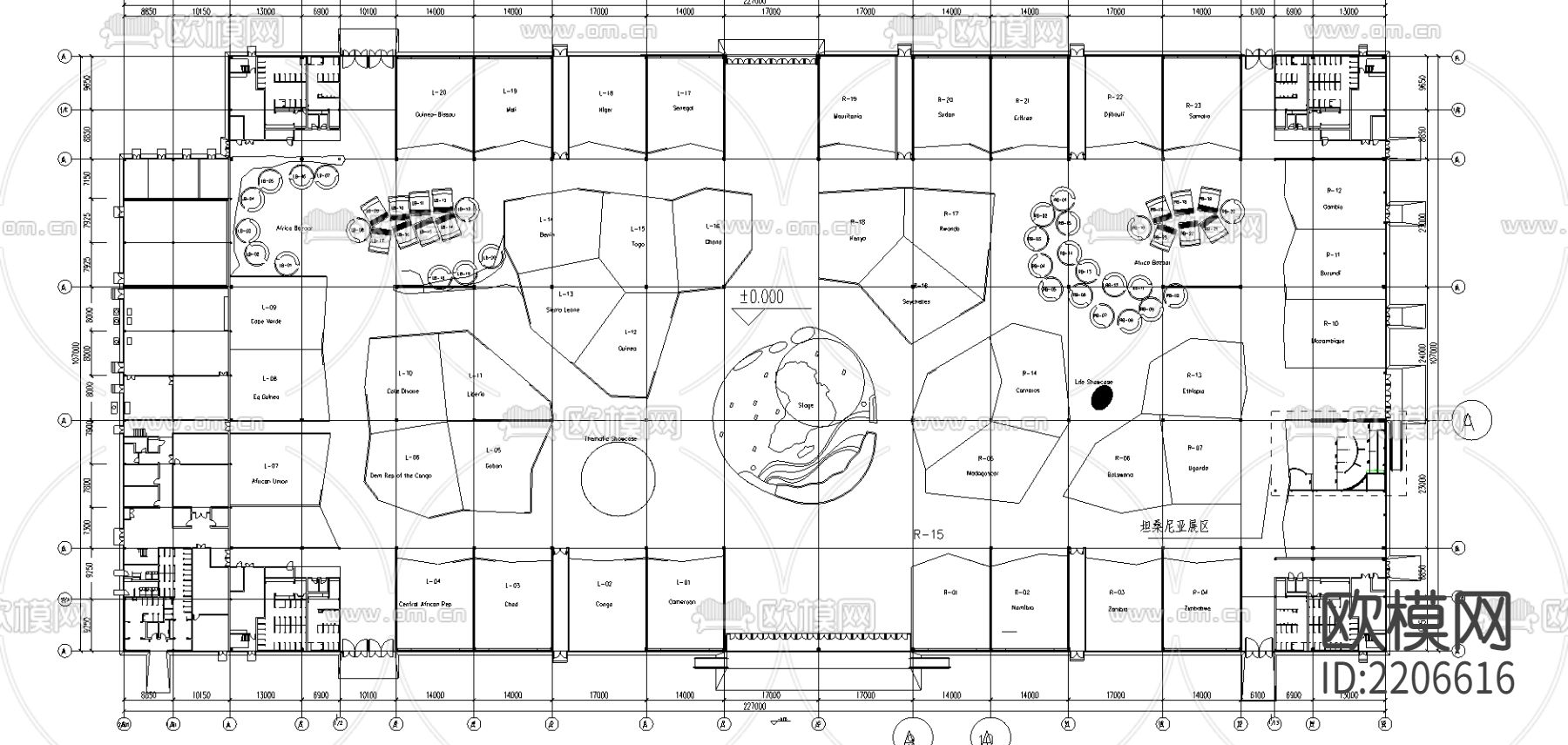 世博会坦桑尼亚国家馆CAD施工图下载（渲染图1）