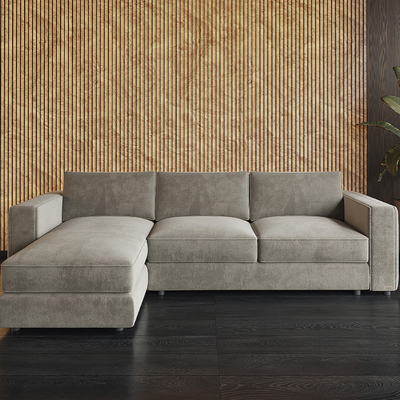  Minotti 现代灰色转角沙发su模型 