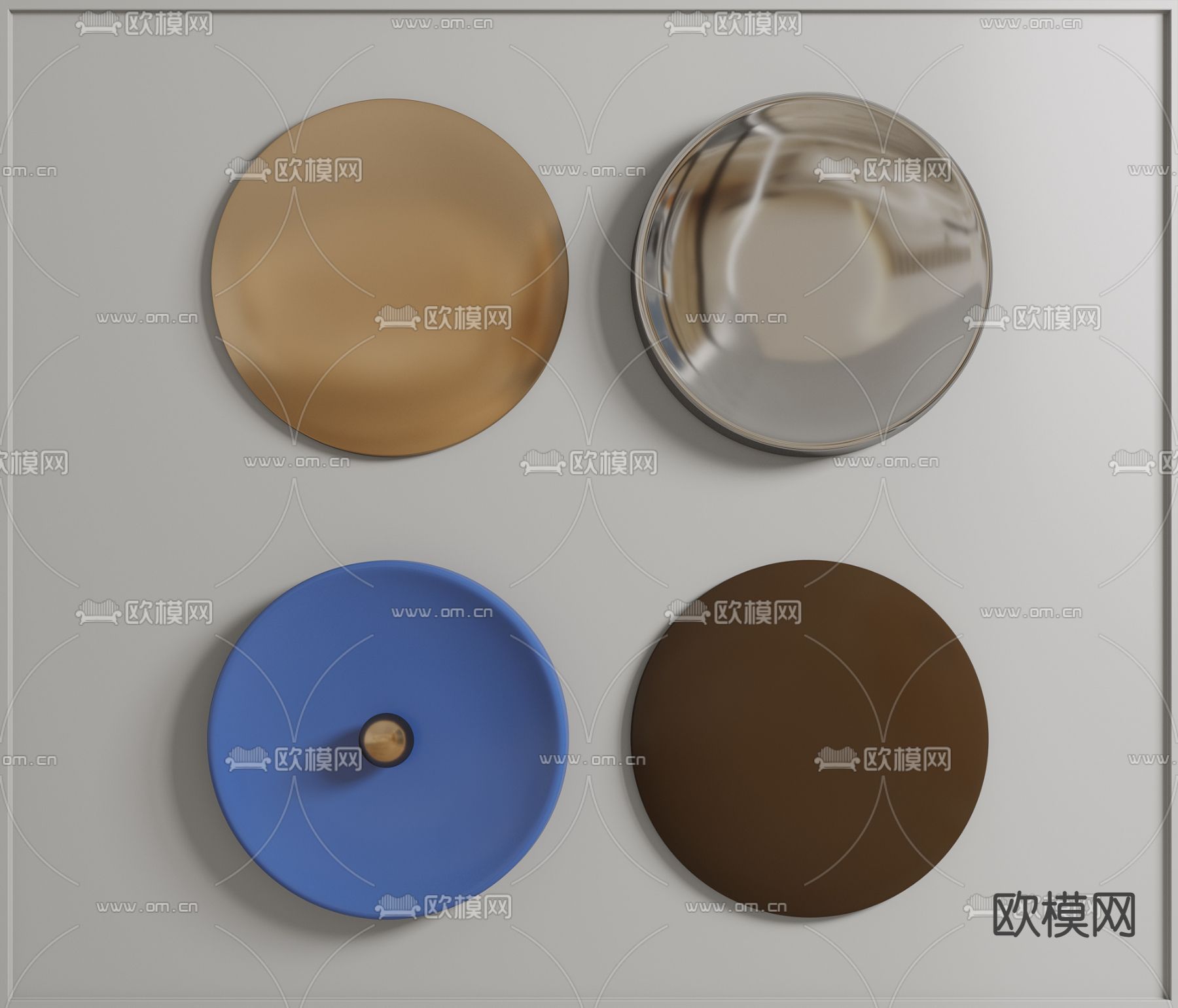 侘寂风轻奢墙饰挂件3d模型下载