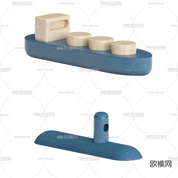 现代儿童积木玩具3d模型下载(渲染图2)