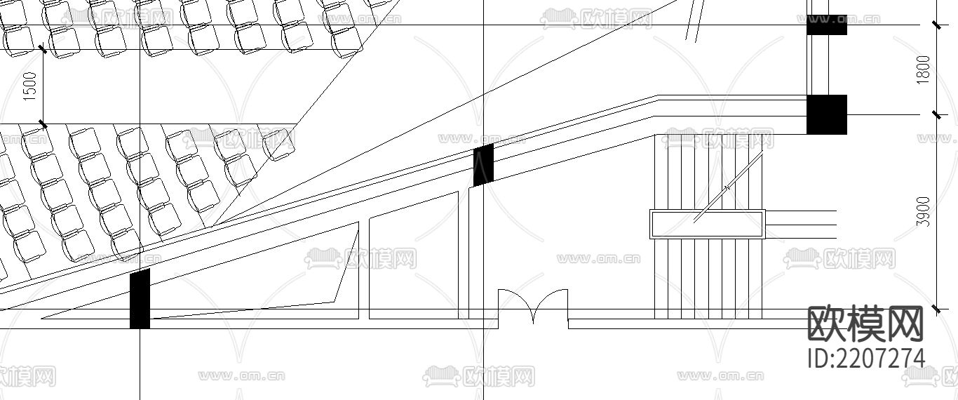 电影院建筑CAD施工图下载（渲染图2）