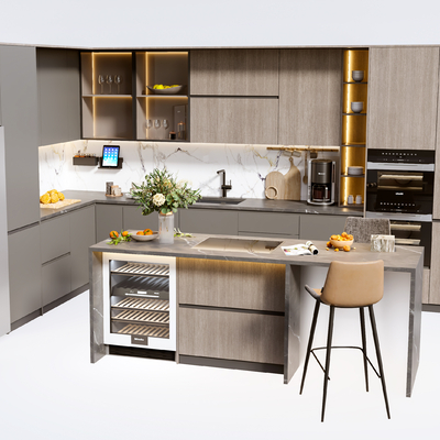  现代中岛厨房橱柜su模型 
