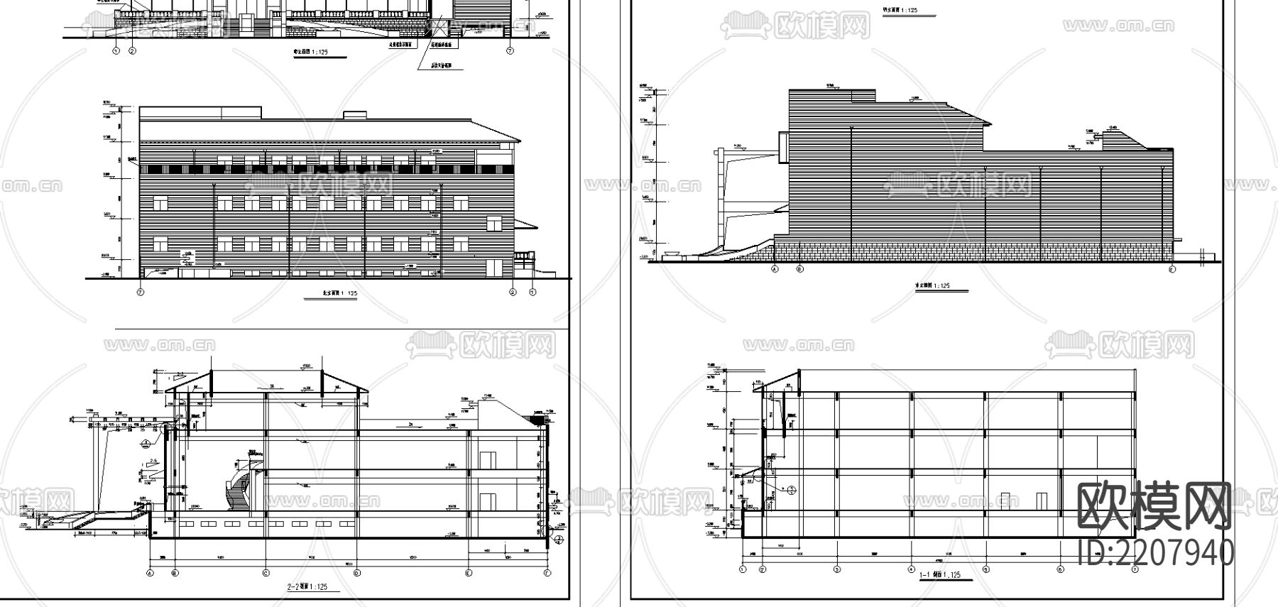 利安达综合大楼CAD施工图下载（渲染图1）