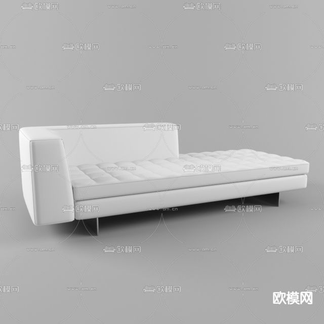 现代极简金属布艺休闲贵妃椅免费3d模型下载