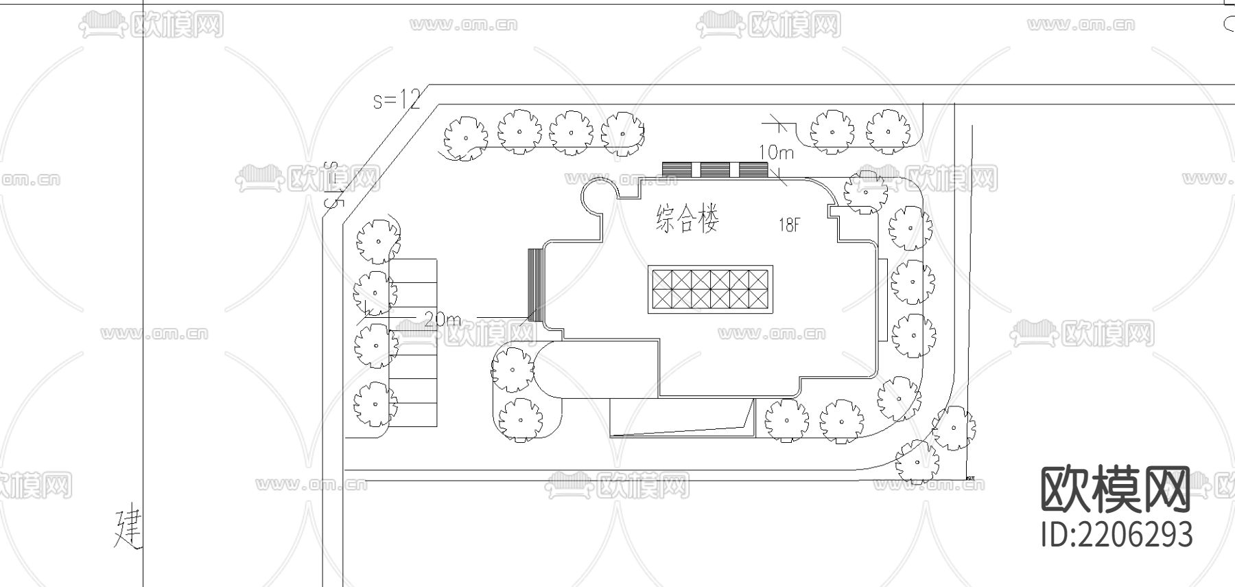 威尼斯水城总平面规划CAD施工图下载（渲染图4）