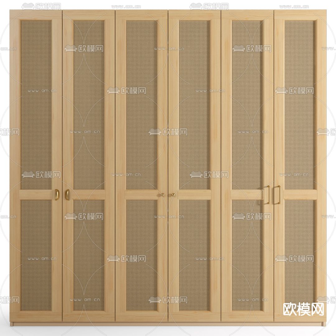 东南亚藤编衣柜3d模型下载