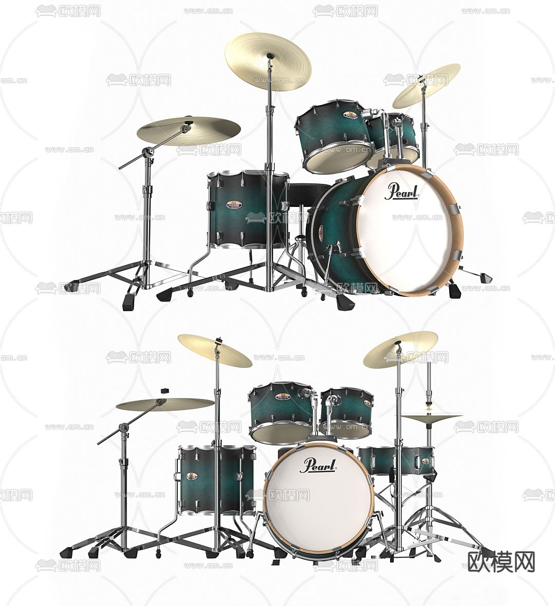 现代爵士鼓架子鼓su模型下载（渲染图1）