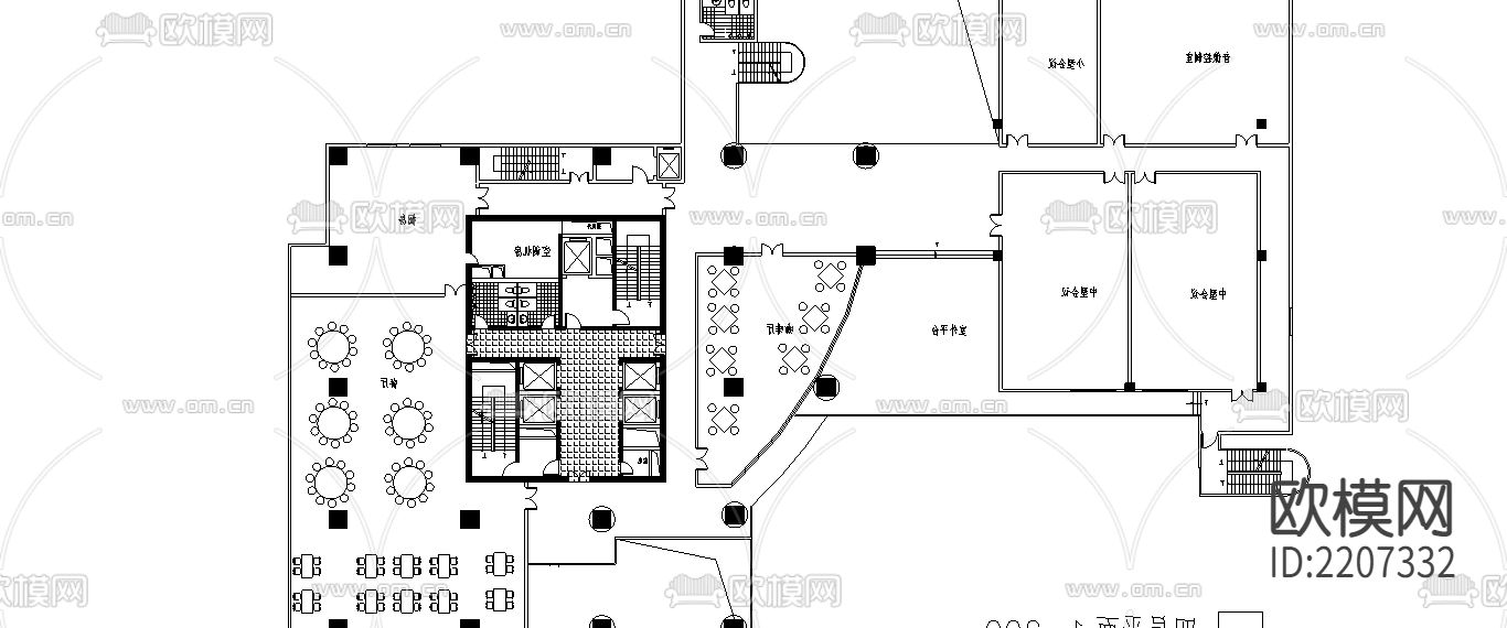 高层高层综合楼建筑CAD施工图下载（渲染图8）