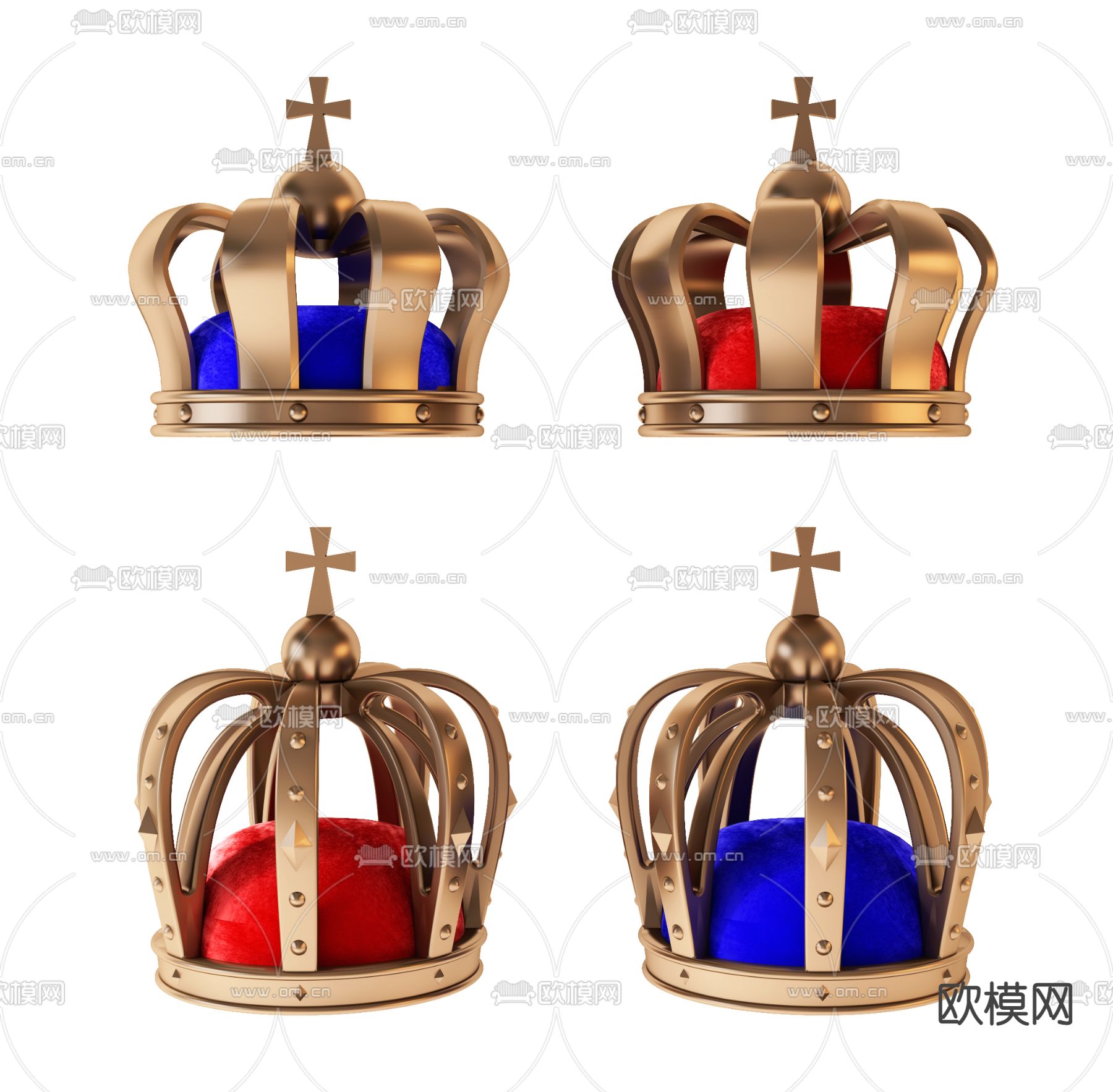 欧式国王皇冠3d模型下载
