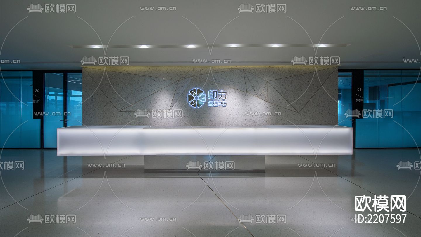 办公室 办公楼效果ad施工图下载（渲染图3）