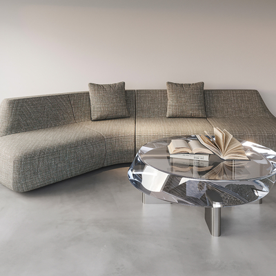  Poliform 现代弧形沙发su模型 