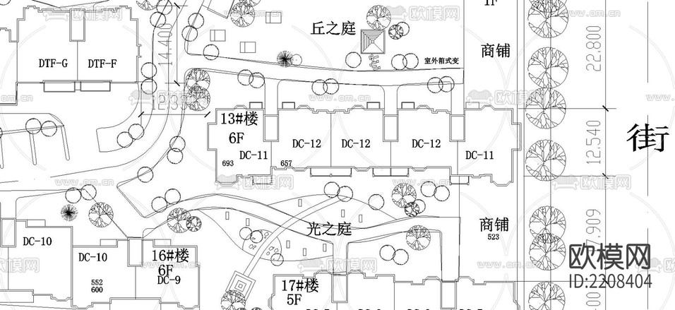城區(qū)CAD規(guī)劃施工圖下載(渲染圖3)