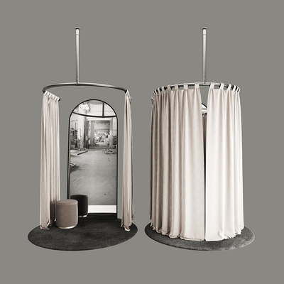  现代试衣间su模型 