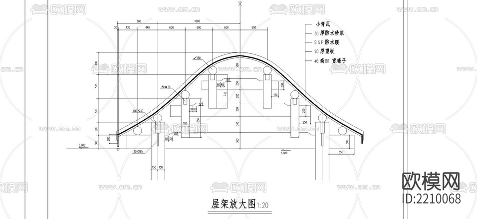 古建樓梯CAD建筑圖下載(渲染圖4)