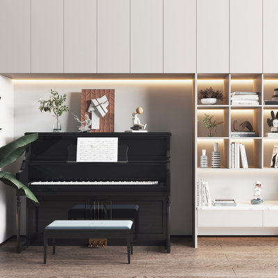 钢琴书柜3d模型