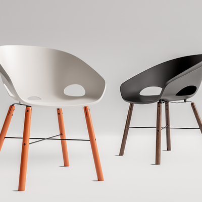 现代单椅餐椅su模型