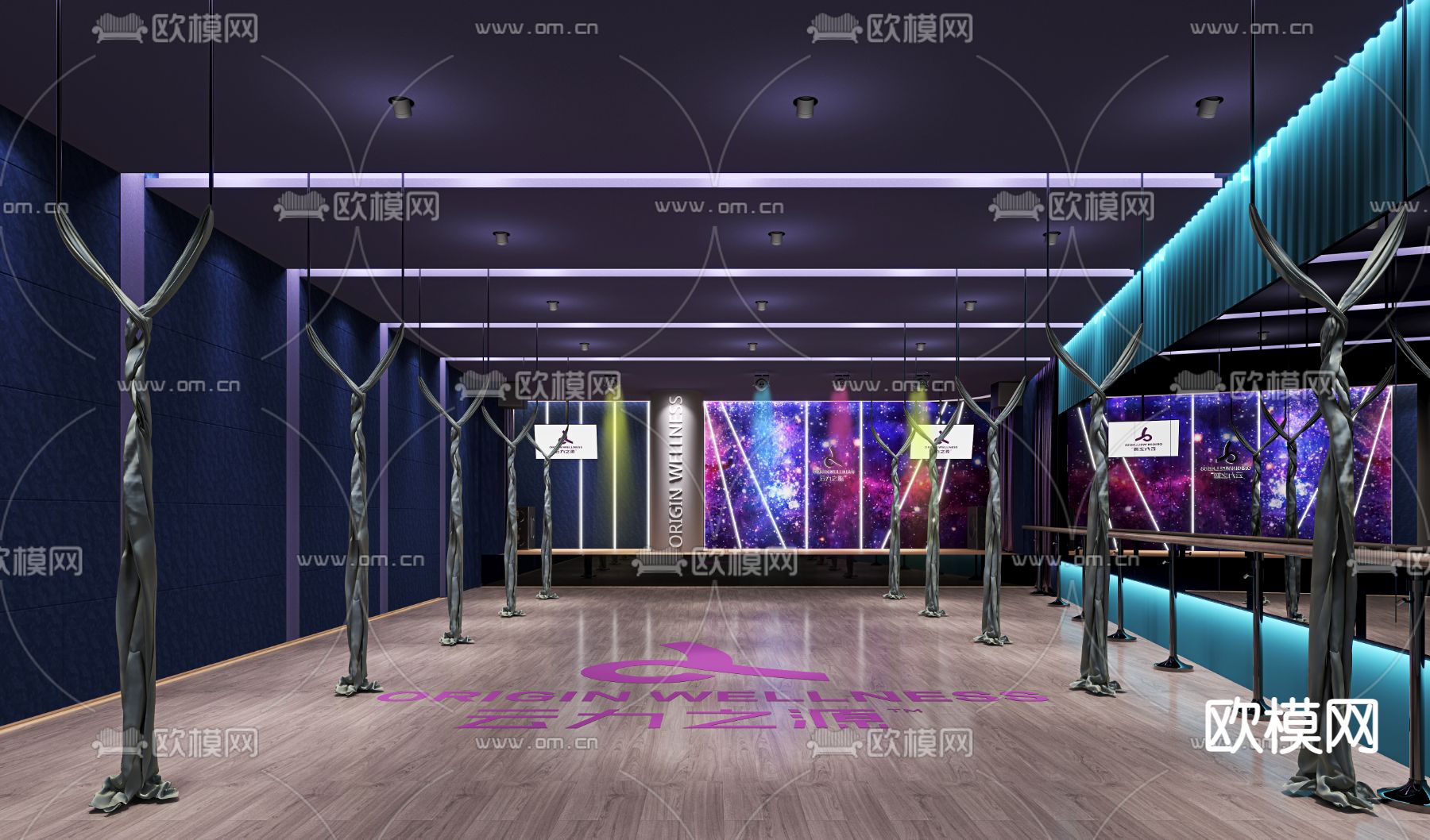 现代舞蹈教室3d模型下载