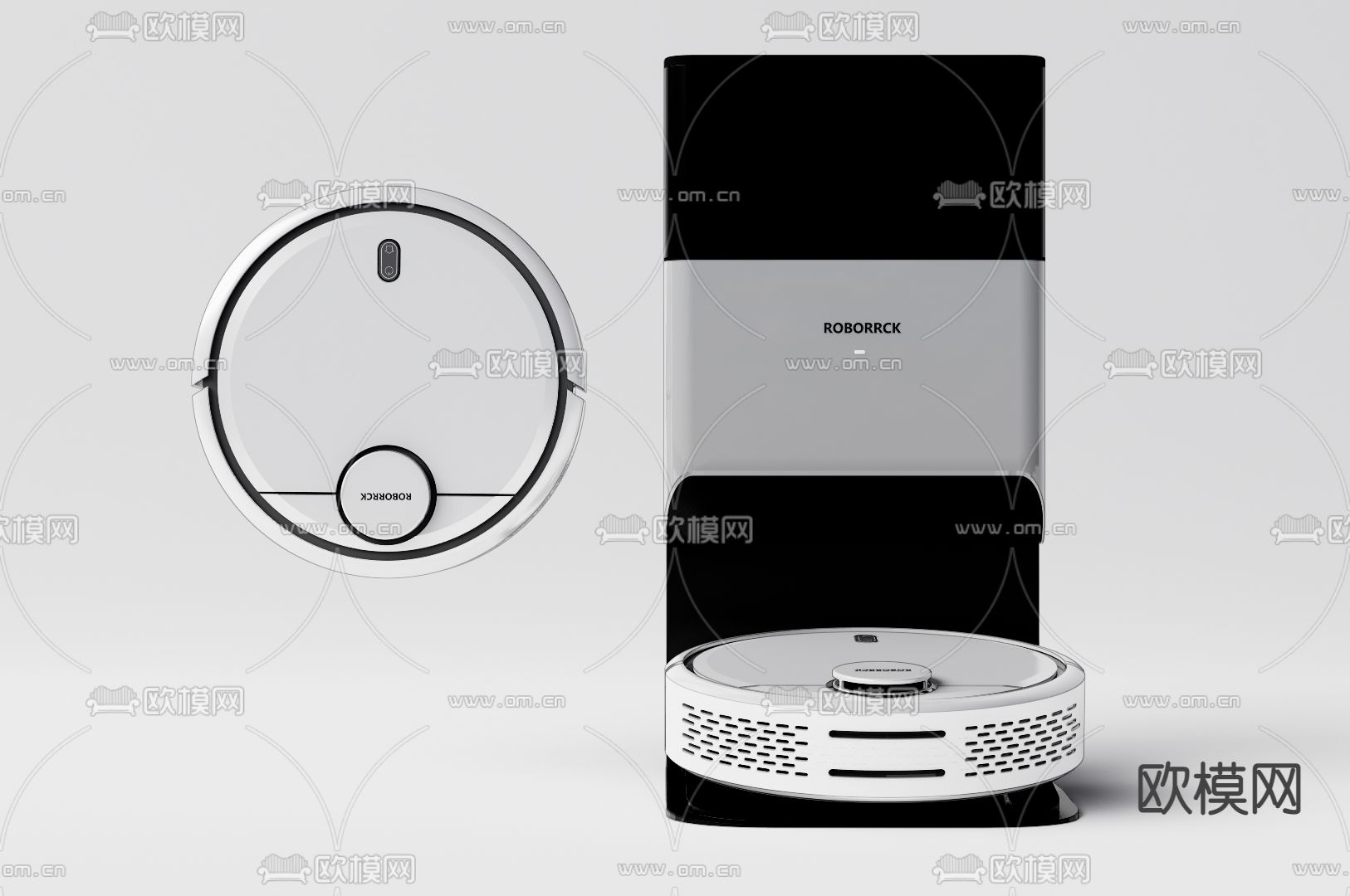 扫地机器人吸尘器su模型下载（渲染图1）