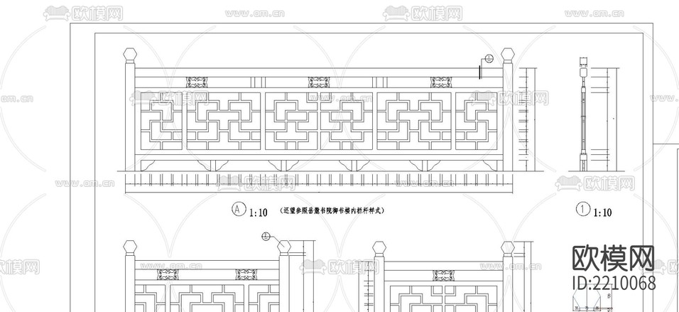 古建樓梯CAD建筑圖下載(渲染圖1)