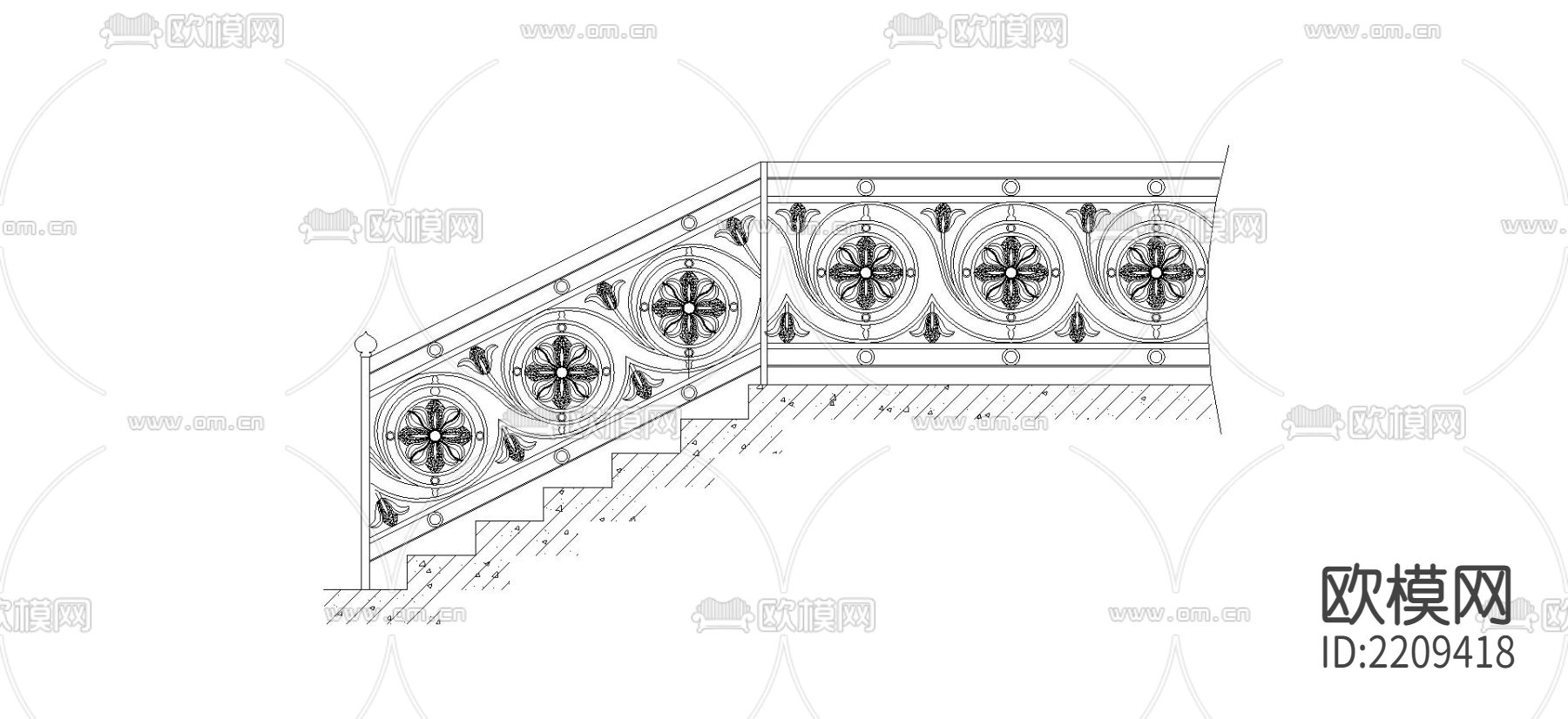 楼梯栏杆节点大样下载