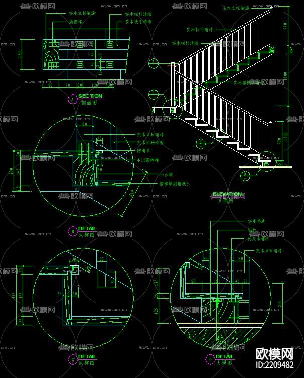 楼梯CAD节点大样下载