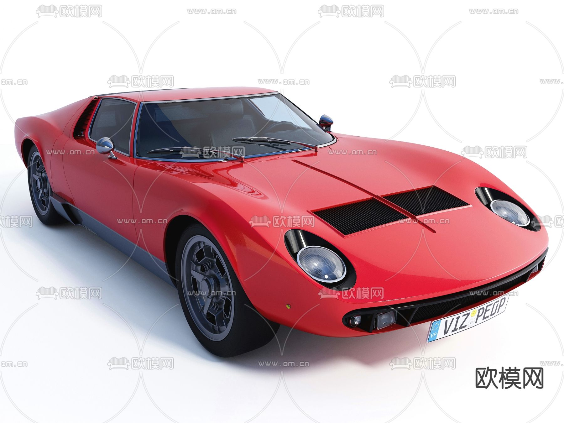 现代跑车轿车3d模型下载