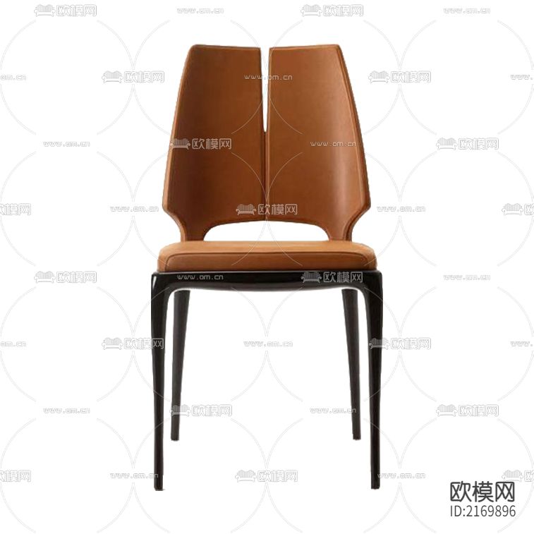 现代简约实木皮革艺术单椅
