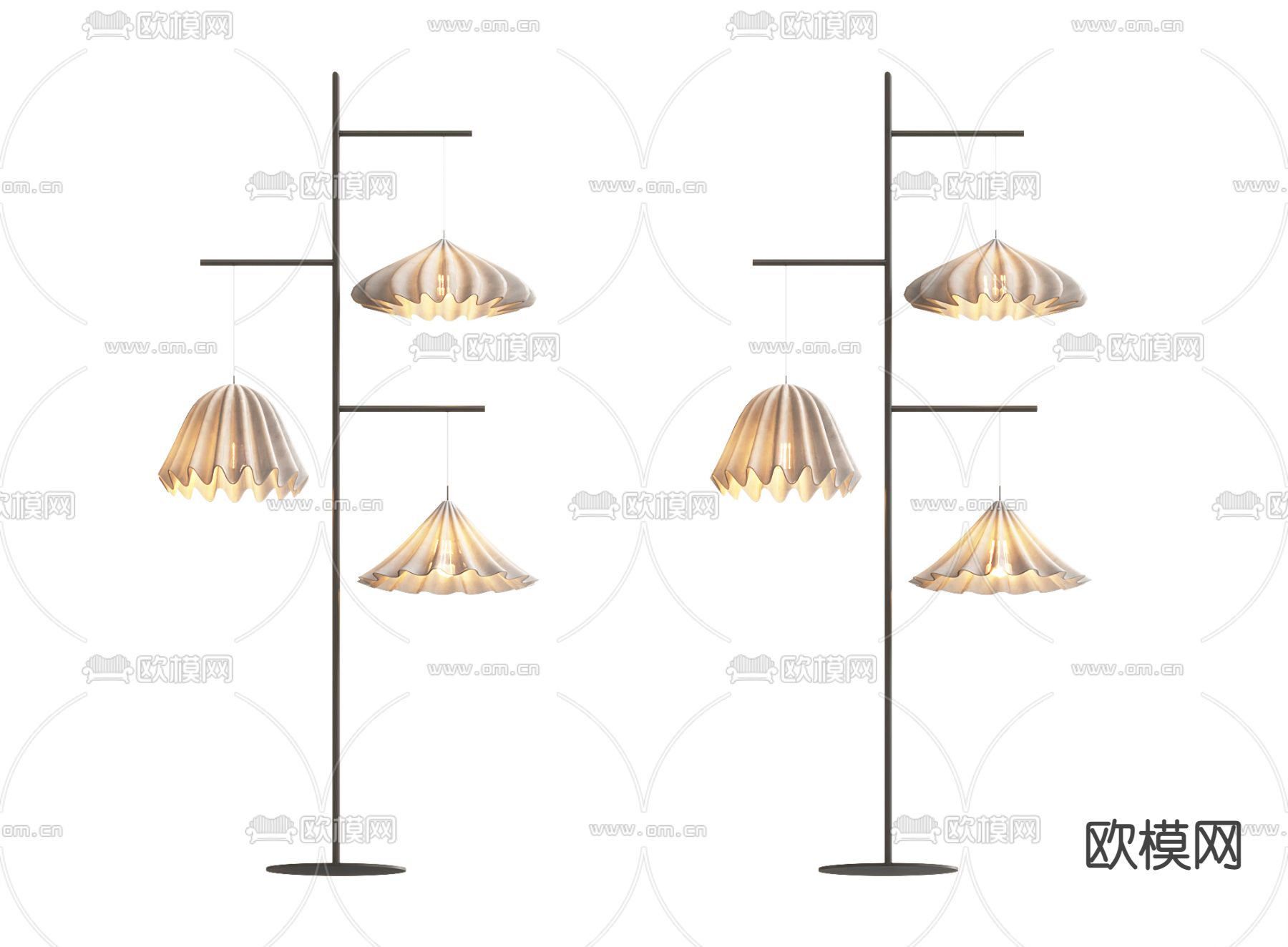 侘寂风落地灯su模型下载（渲染图1）