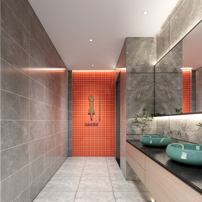  现代公共卫生间su模型 