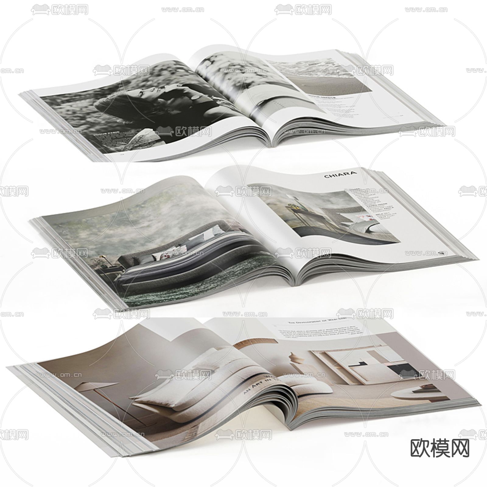 现代书籍su模型
