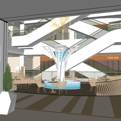  现代商场超市su模型 