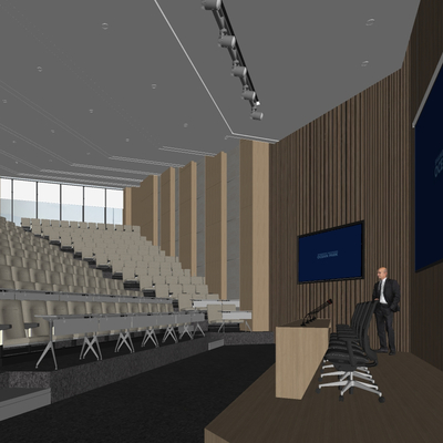  现代报告厅会议厅su模型 