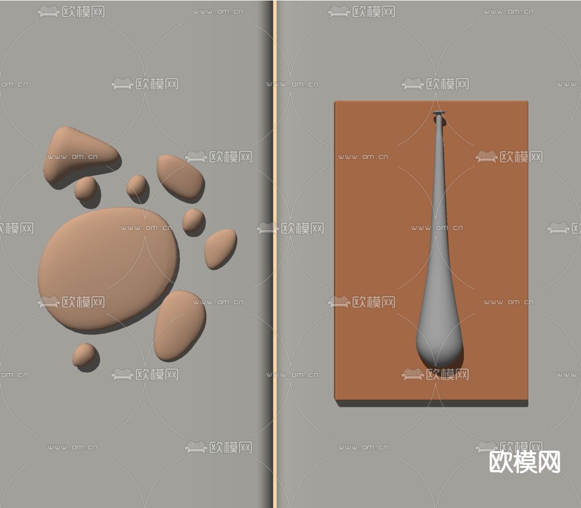 现代轻奢墙饰挂件su模型下载（渲染图2）