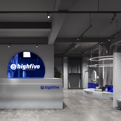  工业风服装店su模型 