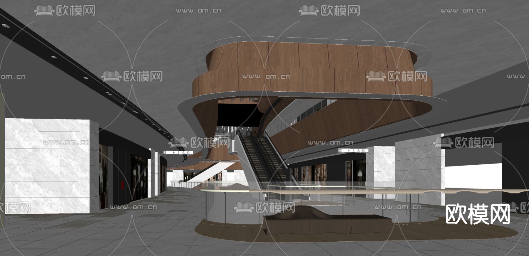 现代商业商场su模型下载_ID12044187_sketchup模型下载-欧模网
