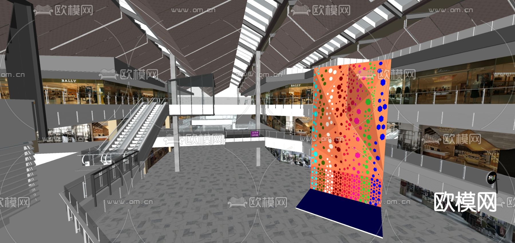 现代商业商场su模型下载_ID12044166_sketchup模型下载-欧模网