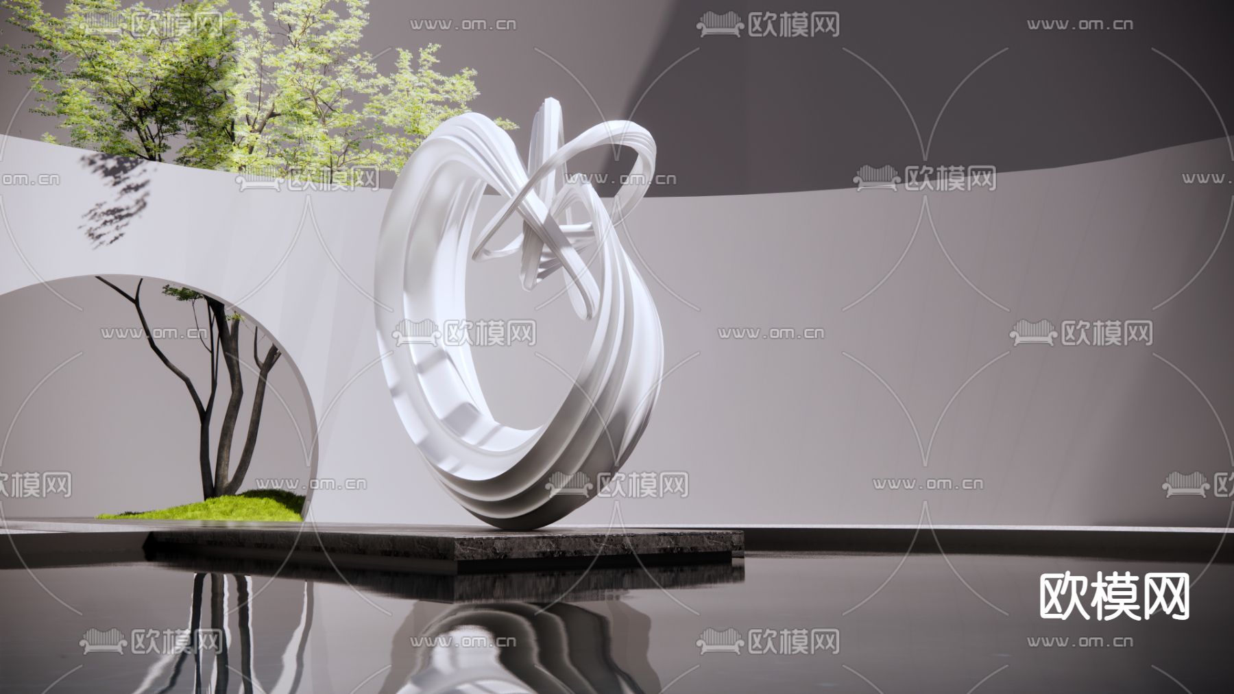 现代景观雕塑小品su模型