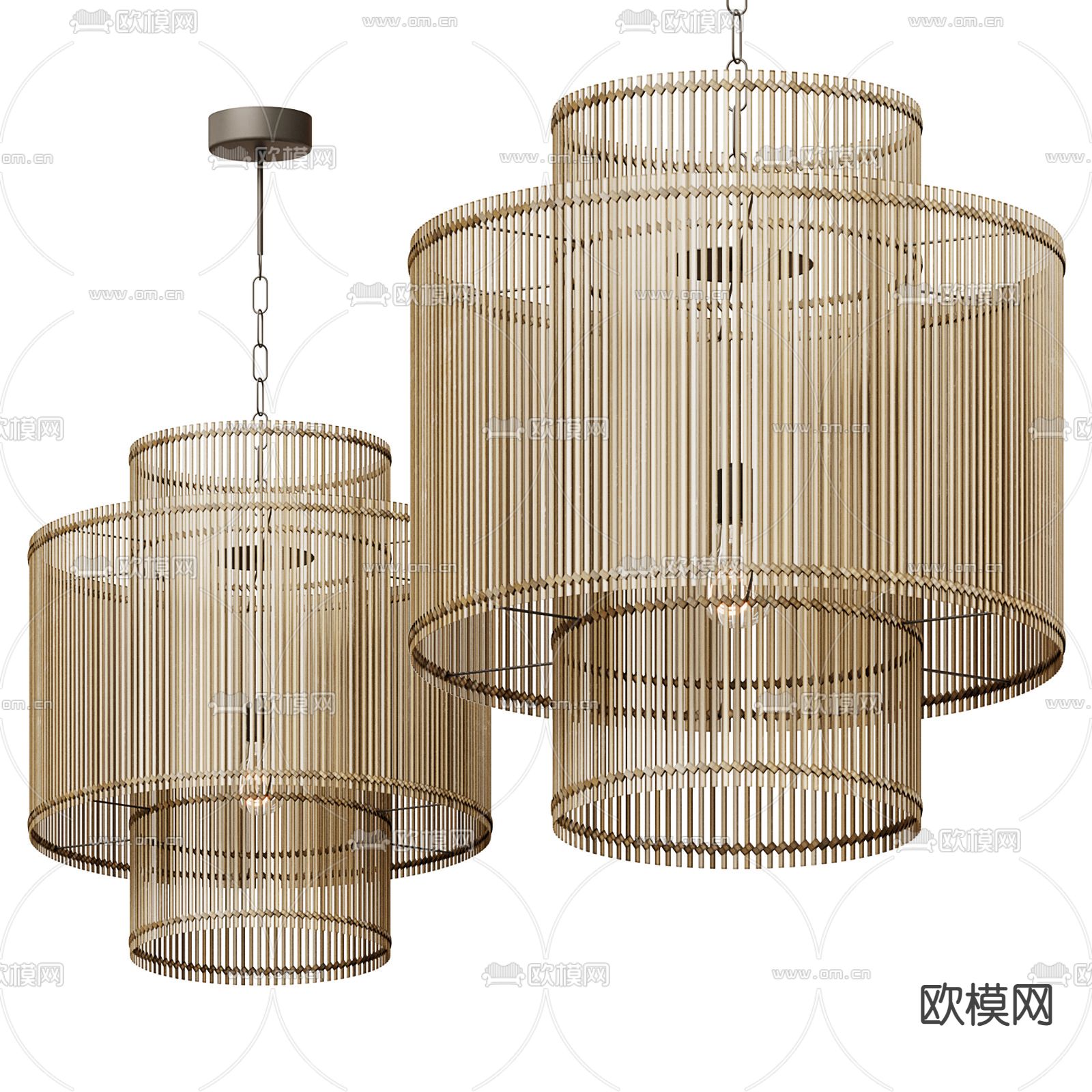 现代金属编织灯笼吊灯3d模型下载_ID12043656_3dmax免费模型-欧模网
