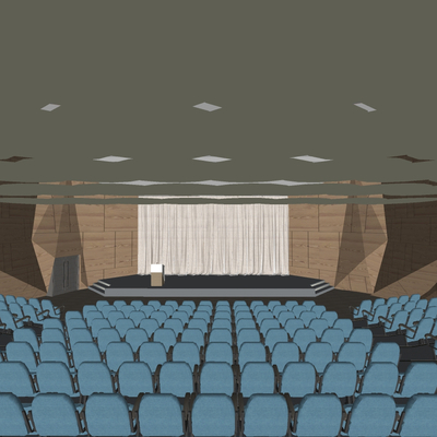  现代报告厅会议厅su模型 