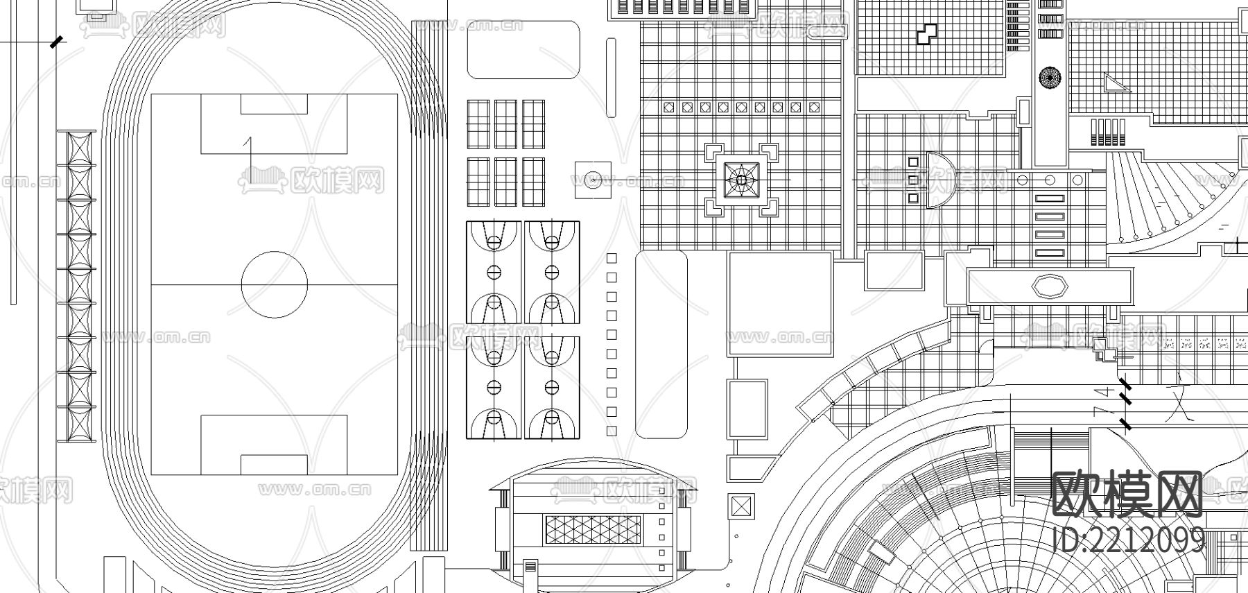 紫薇城市花园CAD施工图下载（渲染图2）