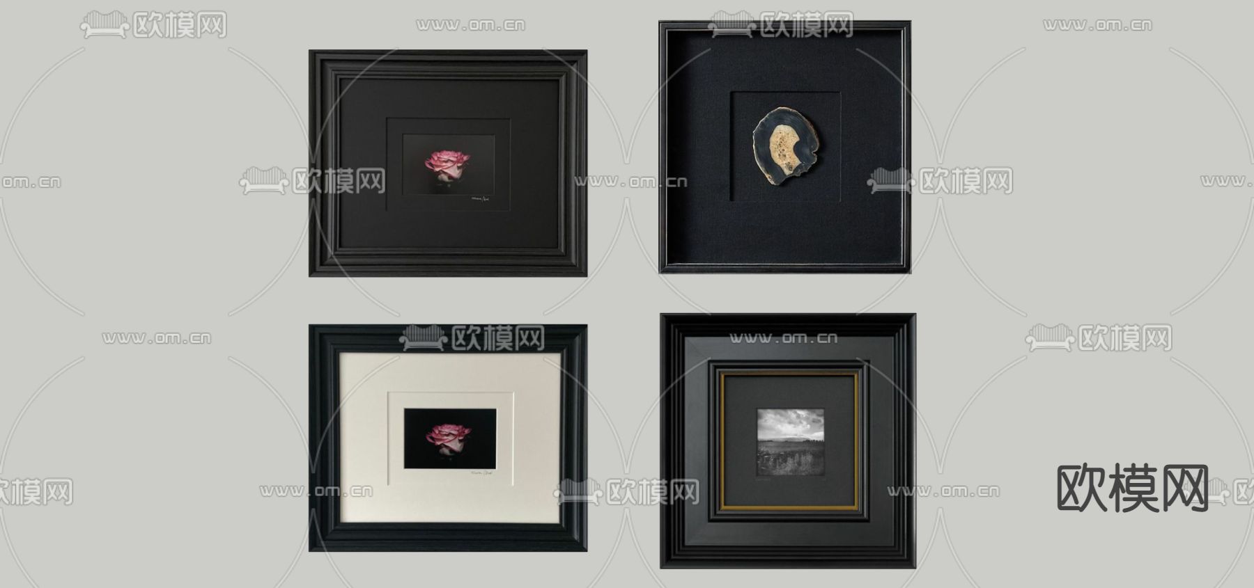 简美装饰挂画su模型下载（渲染图2）